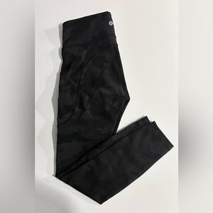 Lululemon invigorate high waist training leggings in black camouflage